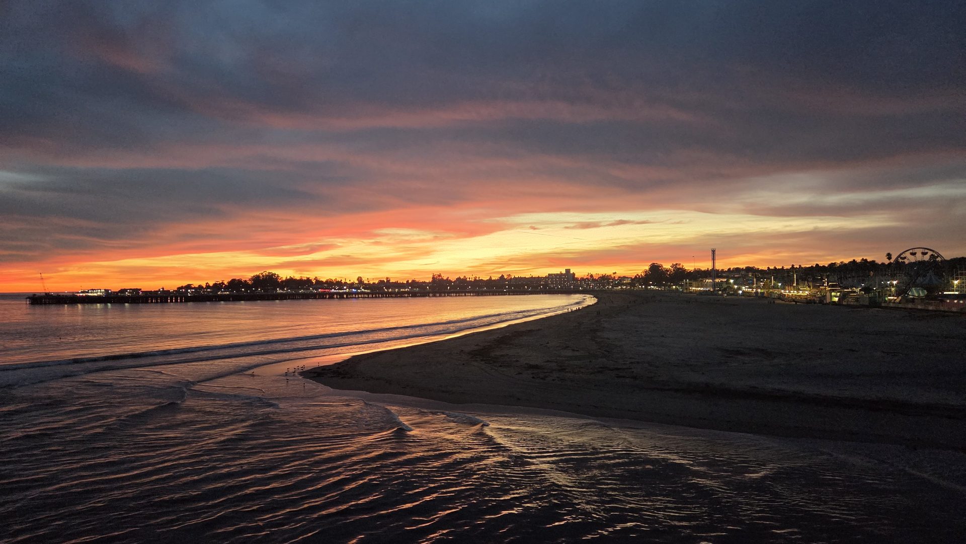 Ember light on the shore