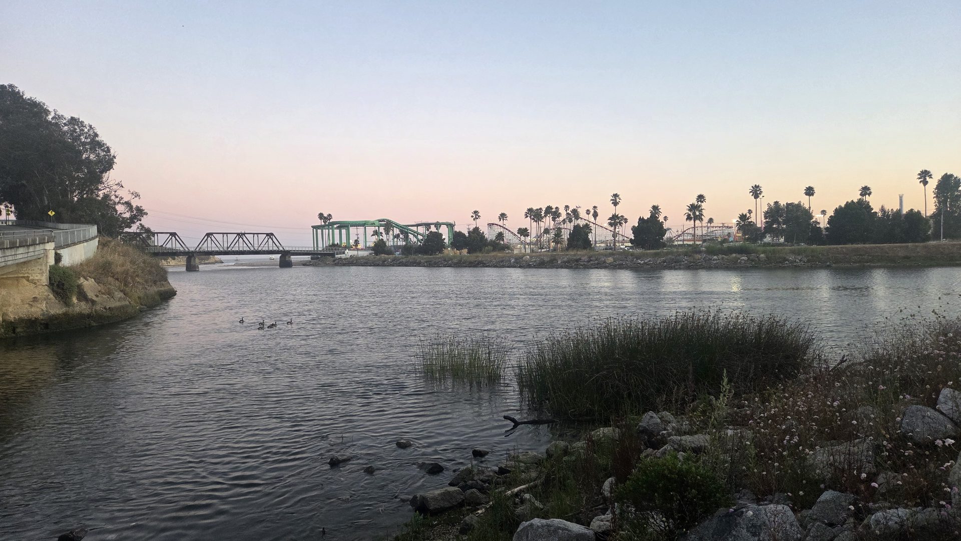 Pastel evening on the river