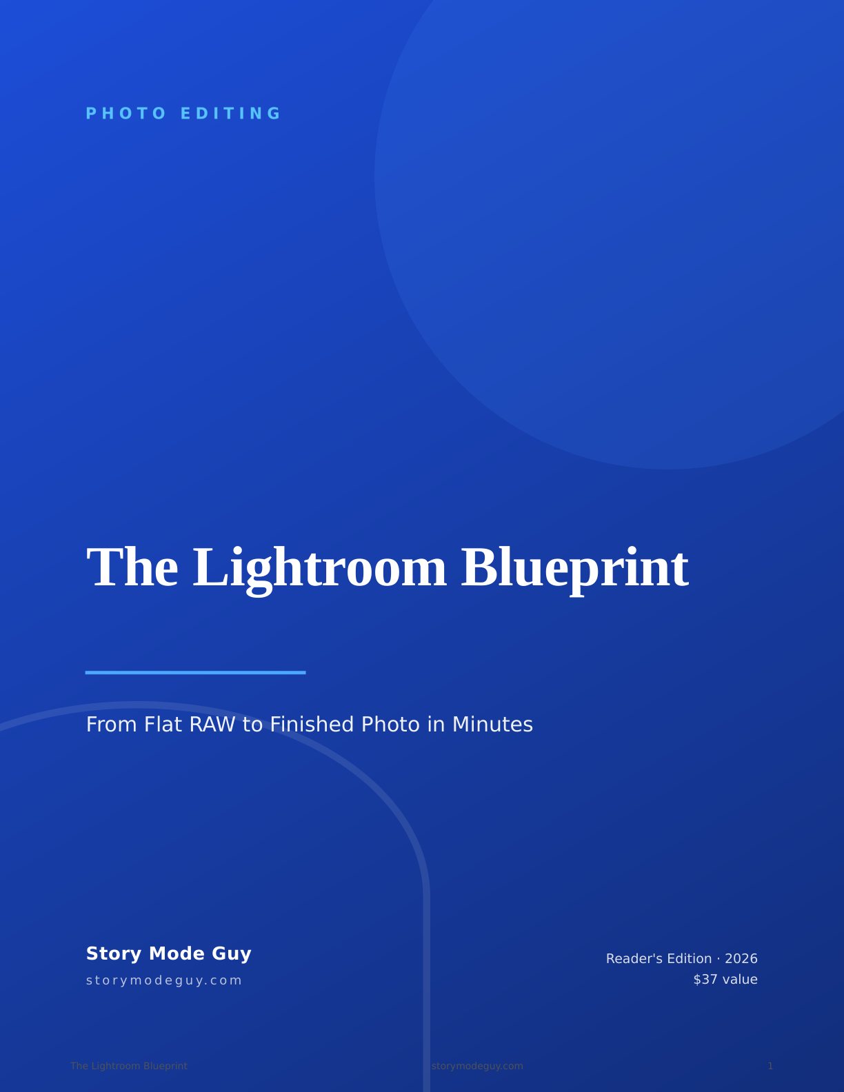 The Lightroom Blueprint — photo editing guide cover