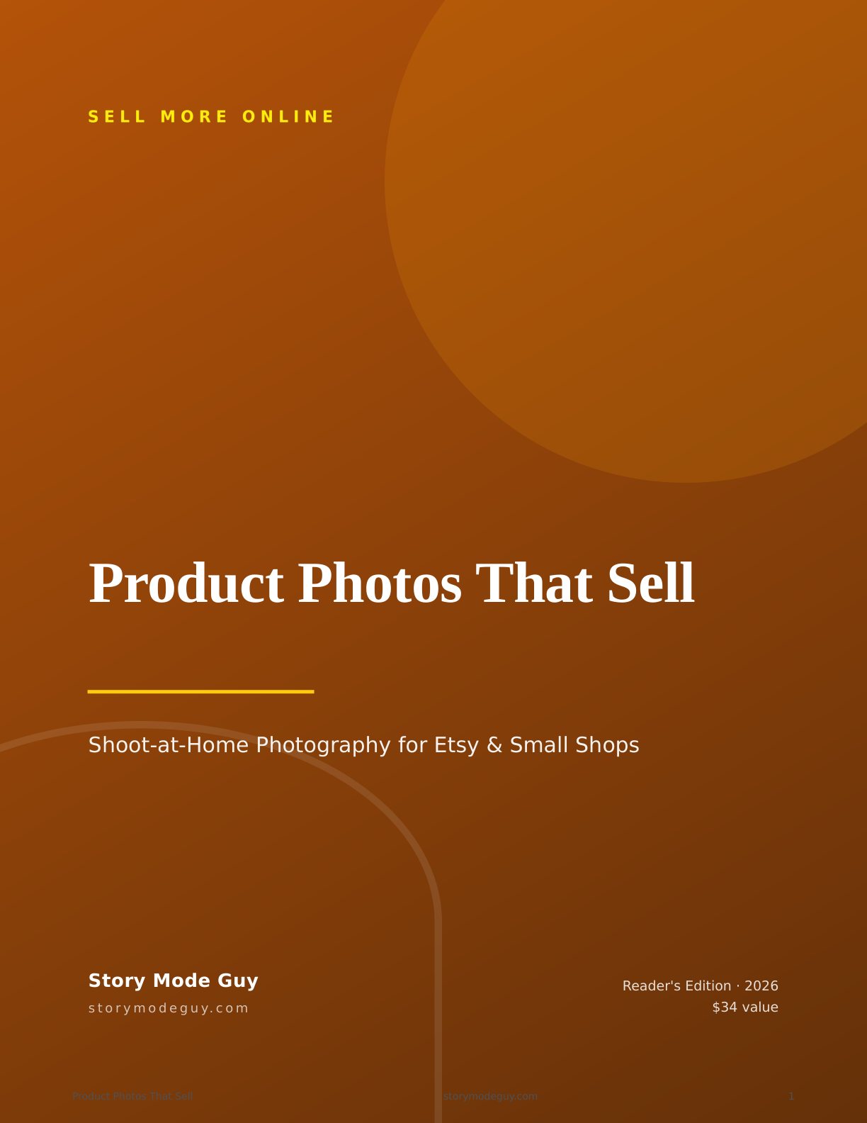 Product Photos That Sell — product photography guide cover