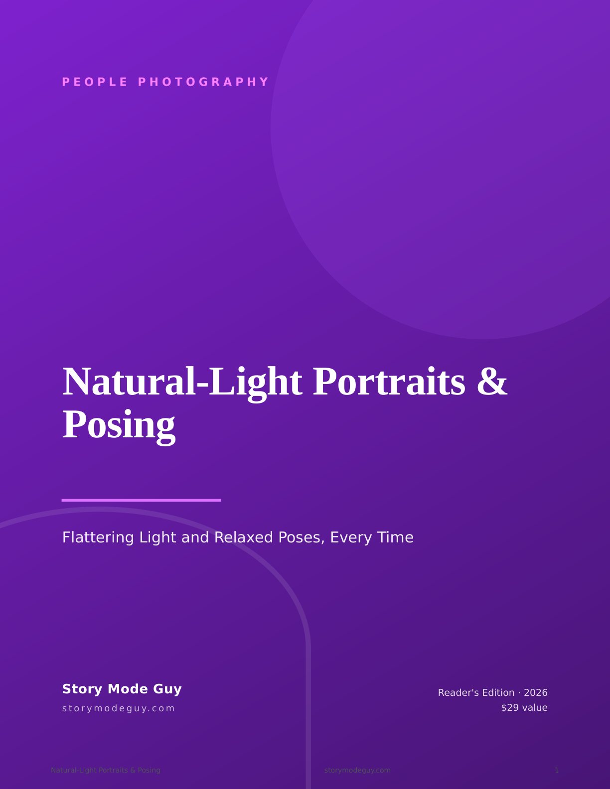 Natural-Light Portraits and Posing guide cover