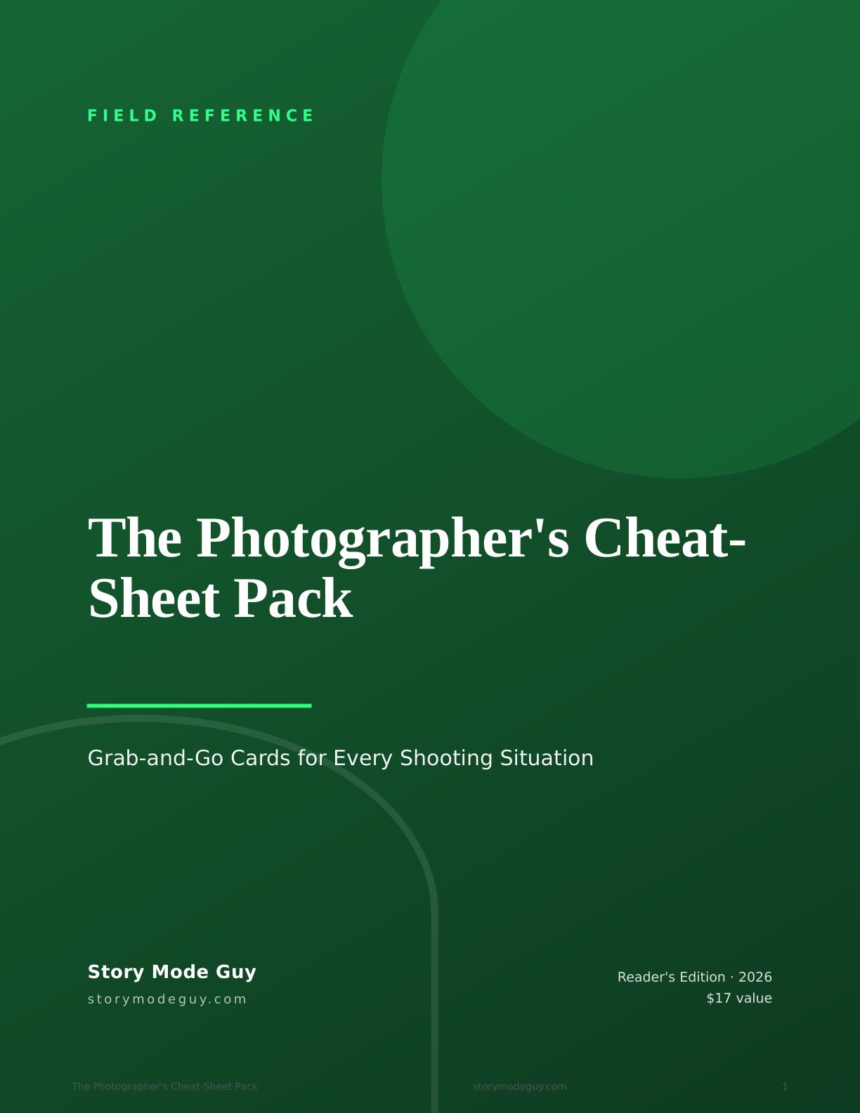 The Photographer's Cheat-Sheet Pack cover