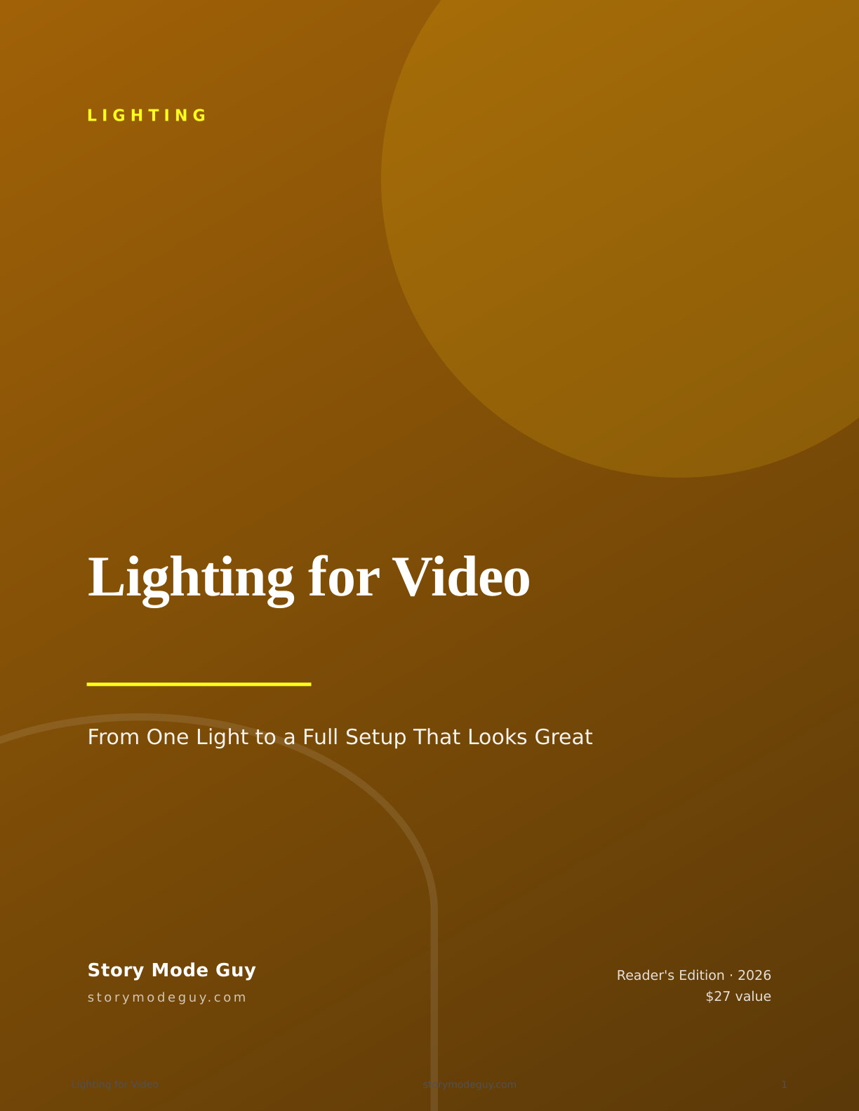 Lighting for Video guide cover