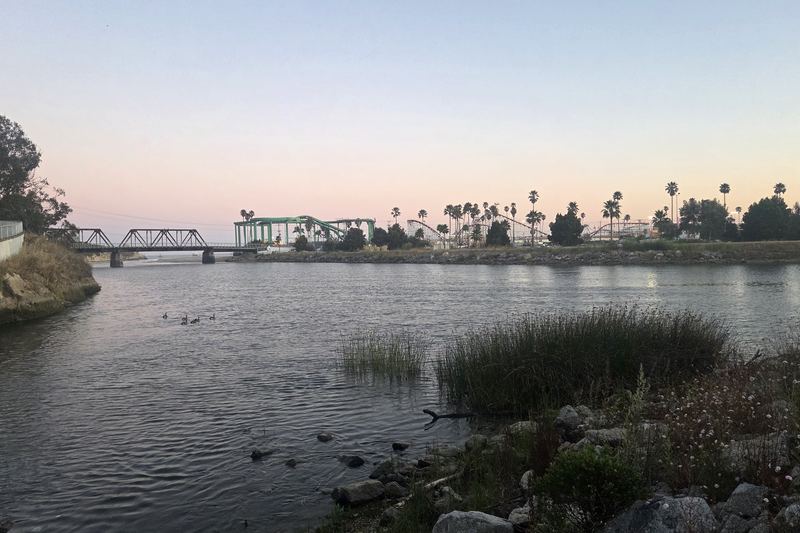 Pastel evening on the river
