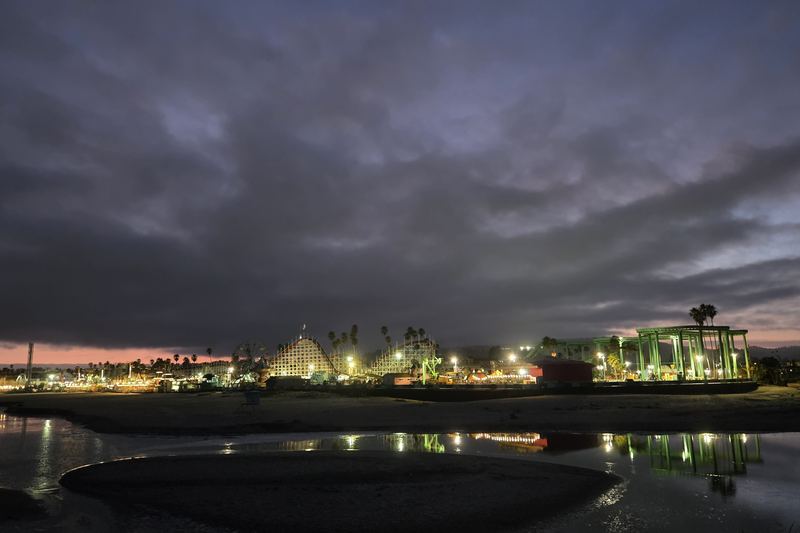 Storm light over the rides
