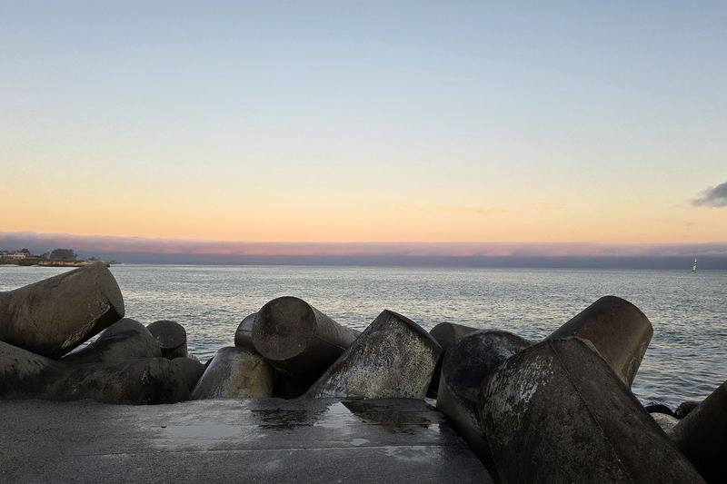 Boulders at blue hour