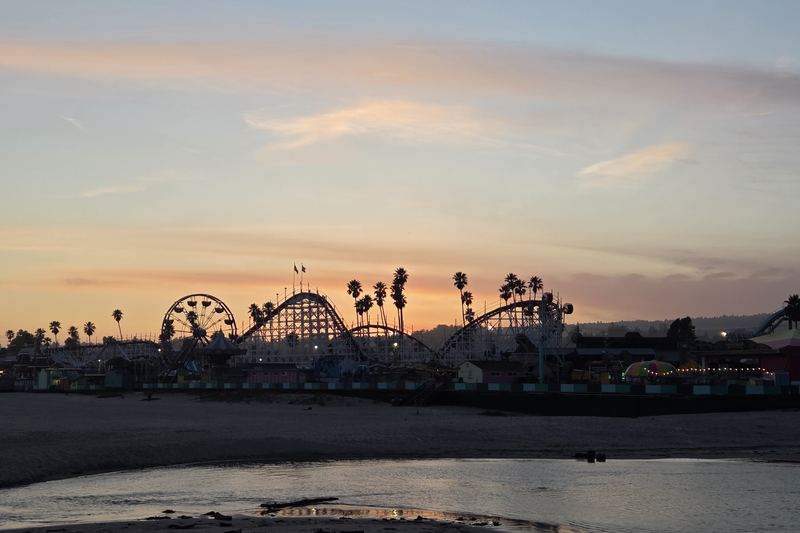 Soft dusk on the boardwalk