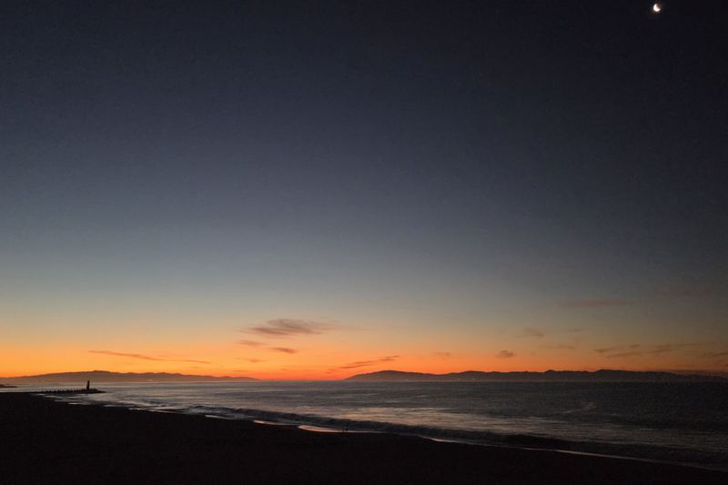 First light on the horizon