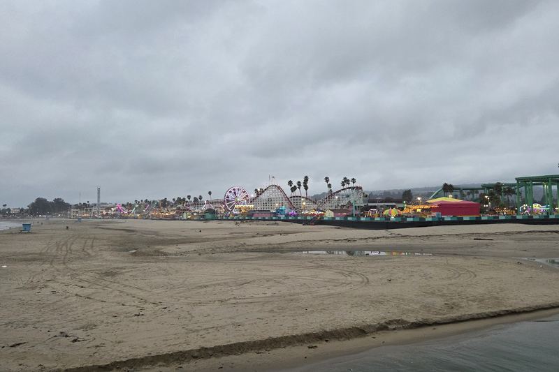 Overcast over the rides