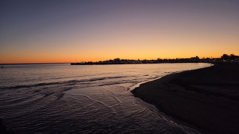 Amber afterglow over the pier