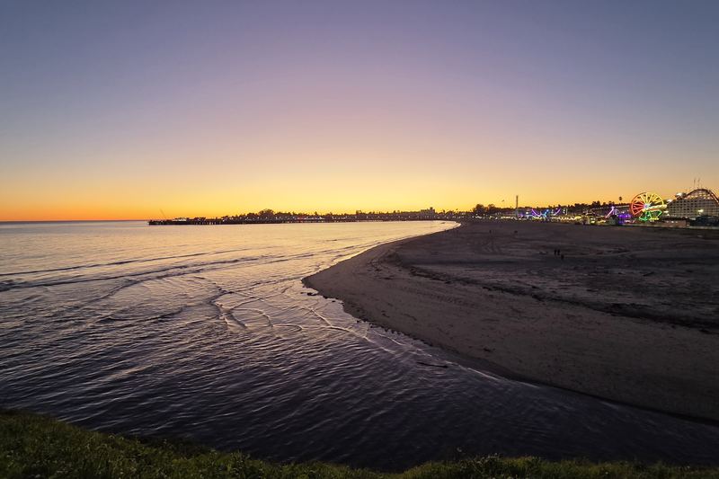 Dusk begins over the point