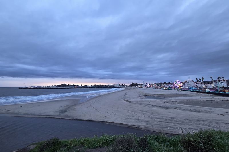 Late afternoon, winter beach