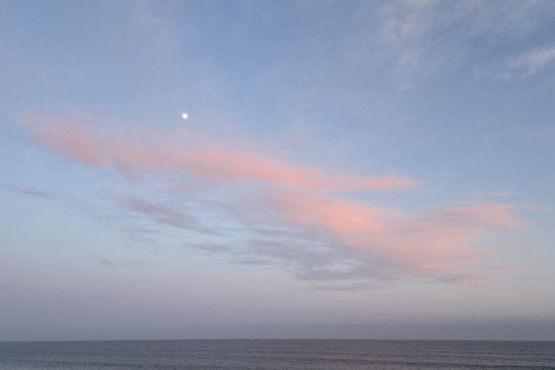 May dusk over the water