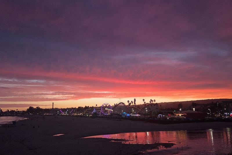 The sky catches fire