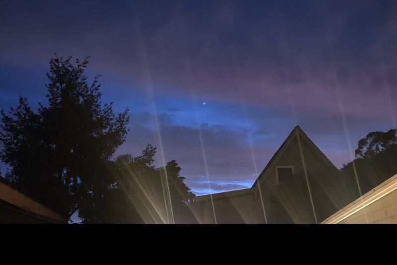 July night, deep blue
